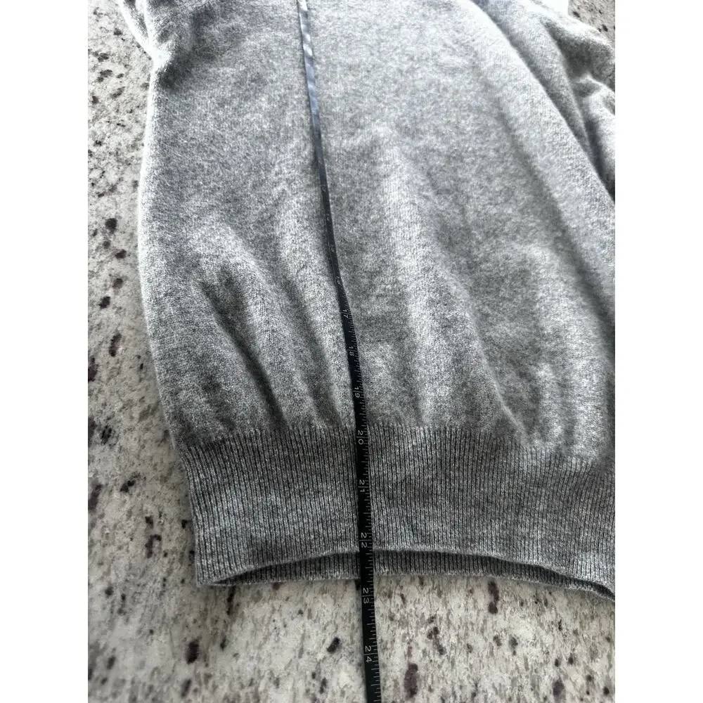 Hunt Club Gray Cashmere Mock Neck Pullover Sweater Men's M Long Sleeve - Picture 7 of 8